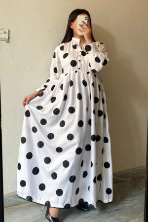Fancy Polka Dot Lawn Maxi